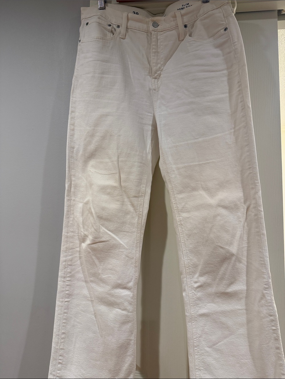 J. Crew Women’s Slim Demi boot Jeans in Off-White size 29